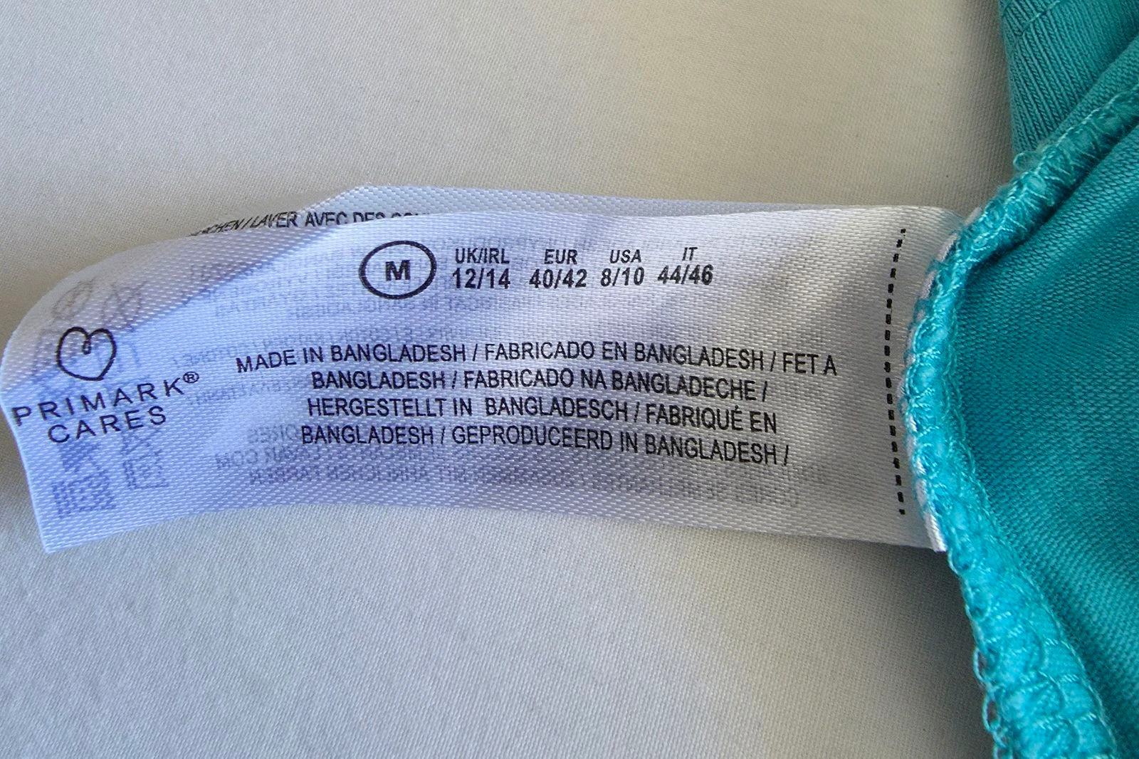 Camiseta corta turquesa M 40 42 Primark de manga corta y elástica – photo 6